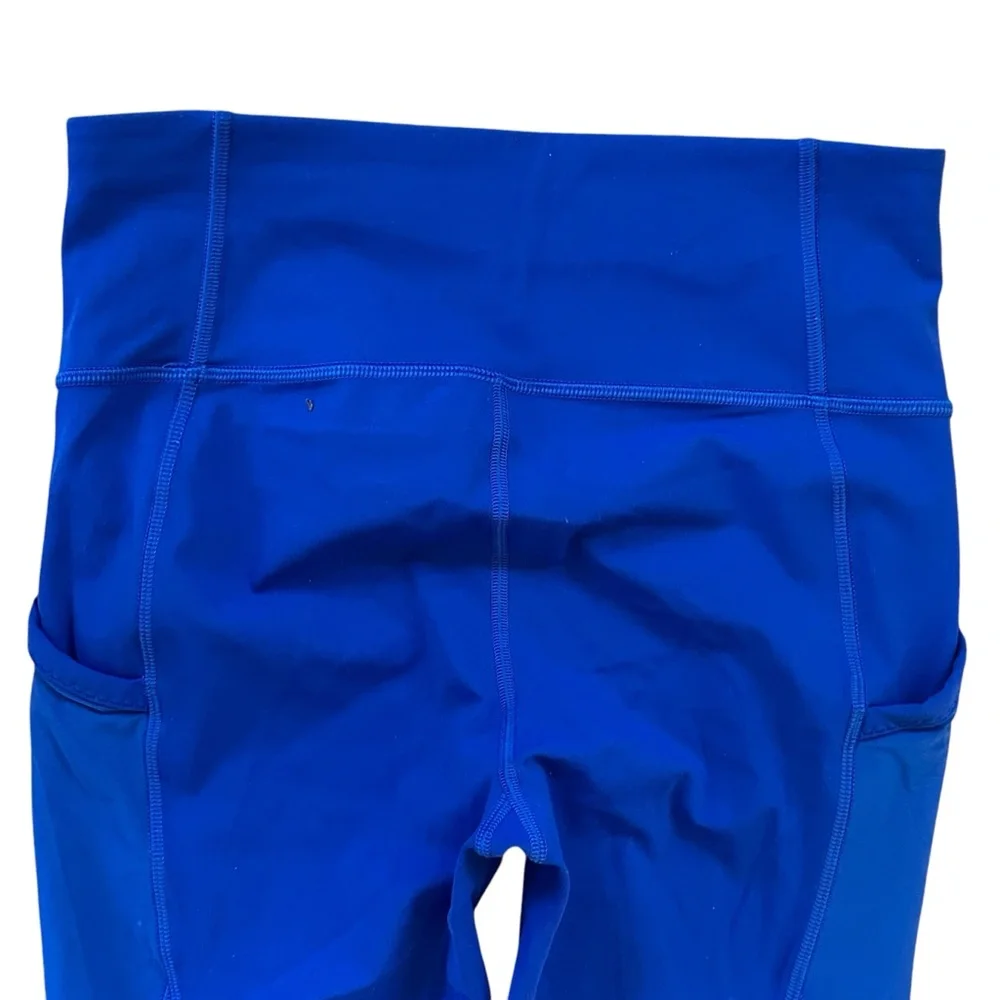Lululemon Fast as Light Crop 19” Jet Stream Bright Blue Luxtreme Leggings Size 6